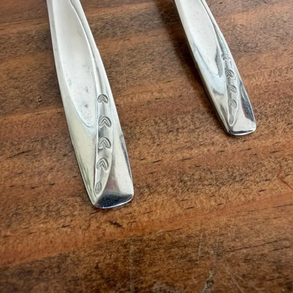 Vintage Rogers Cutlery Co Lawncrest Stainless Steel Mixed Flatware Lot MCM Retro